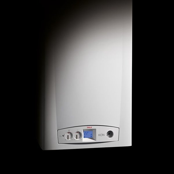 Unical KONm R18 Gas-Brennwertkessel mit optionaler Warmwasseraufbereitung im externen Speicher